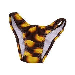 Loleia x Amelie Teje Scrunchie Bikini Bottoms in Playa Blanca Glow Brown